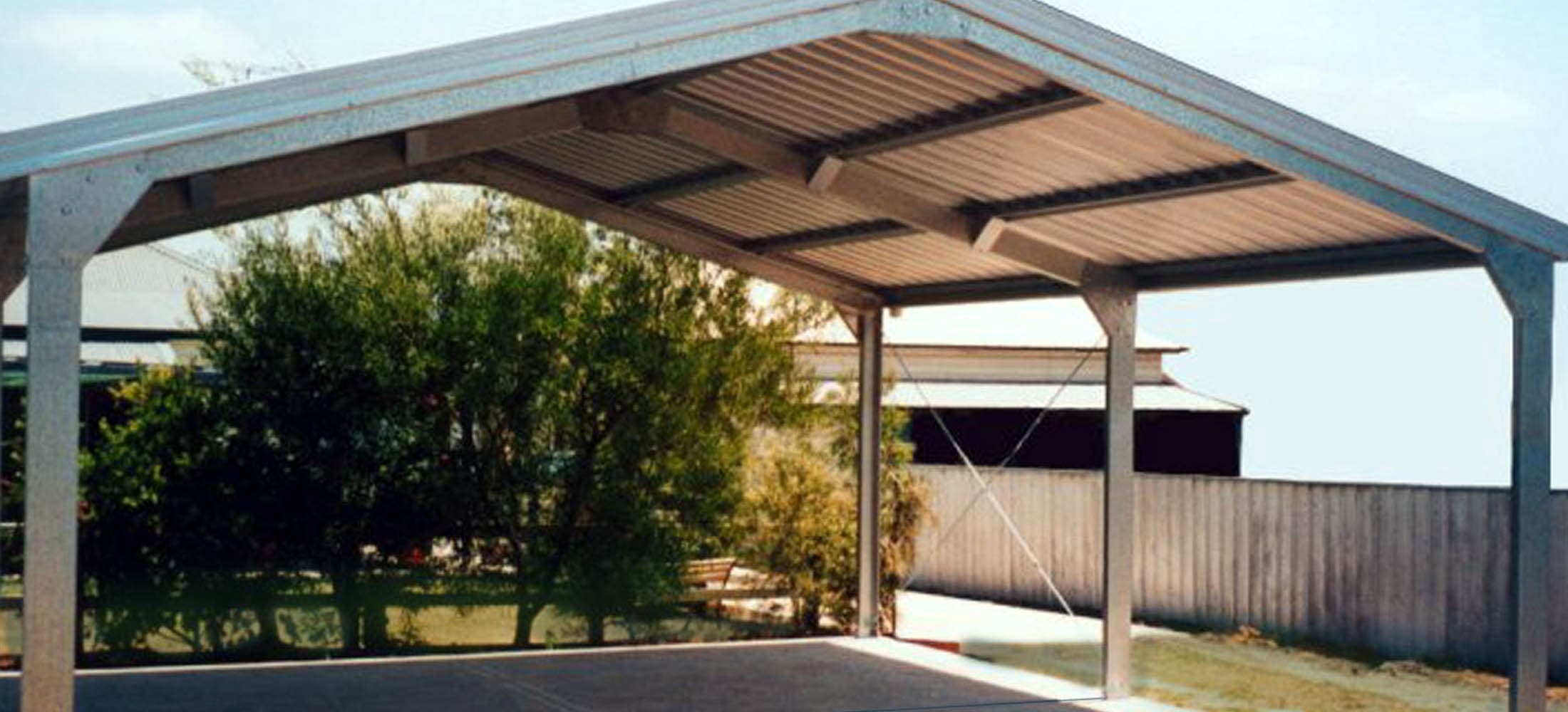 Attached aluminum carport