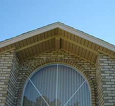 Vented soffit close-up